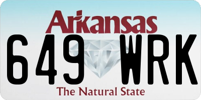 AR license plate 649WRK