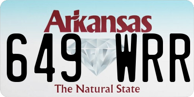 AR license plate 649WRR