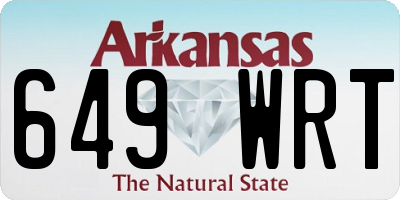 AR license plate 649WRT