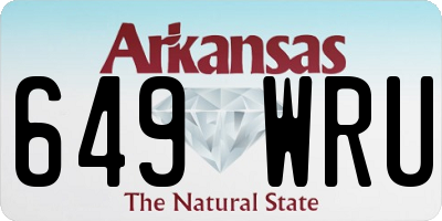 AR license plate 649WRU