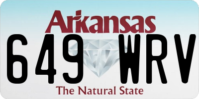 AR license plate 649WRV
