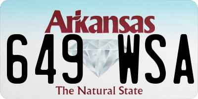 AR license plate 649WSA