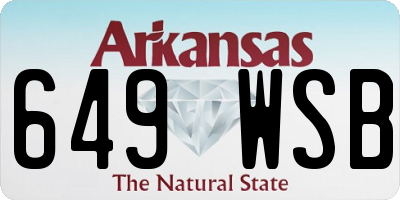 AR license plate 649WSB
