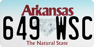 AR license plate 649WSC