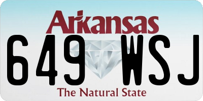 AR license plate 649WSJ