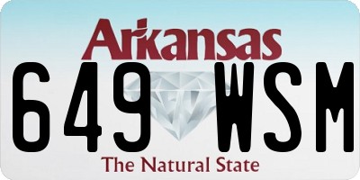 AR license plate 649WSM