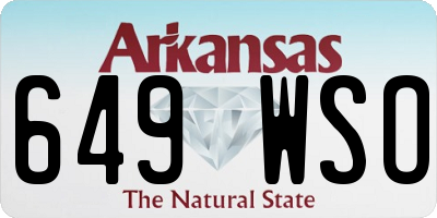 AR license plate 649WSO