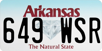 AR license plate 649WSR