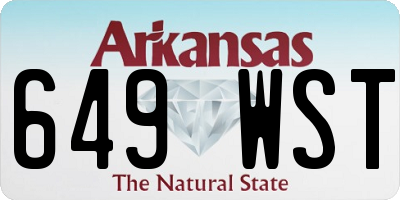 AR license plate 649WST