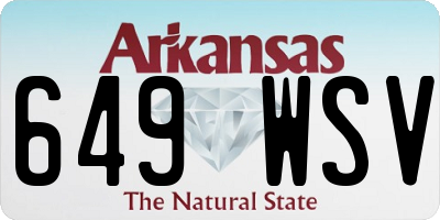 AR license plate 649WSV