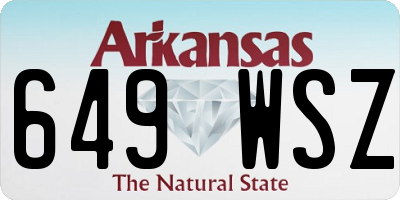 AR license plate 649WSZ