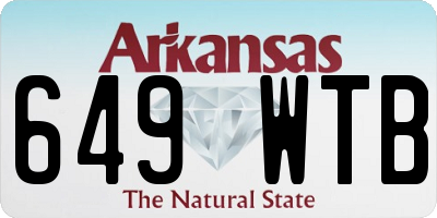 AR license plate 649WTB