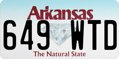 AR license plate 649WTD