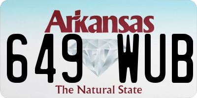 AR license plate 649WUB