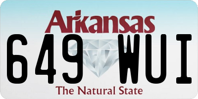 AR license plate 649WUI