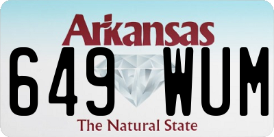 AR license plate 649WUM