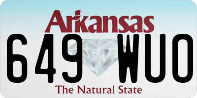 AR license plate 649WUO