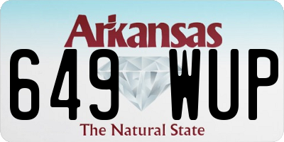 AR license plate 649WUP