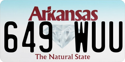 AR license plate 649WUU