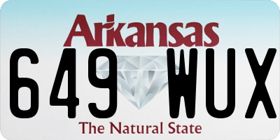 AR license plate 649WUX