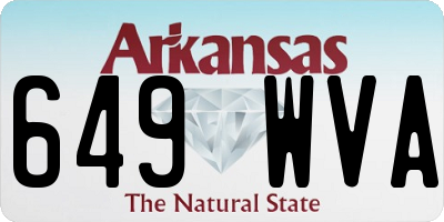 AR license plate 649WVA