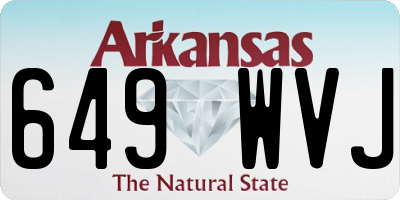 AR license plate 649WVJ