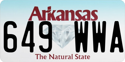 AR license plate 649WWA