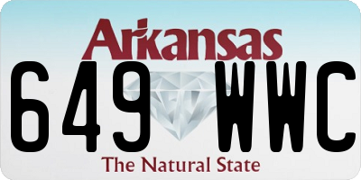 AR license plate 649WWC