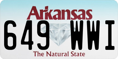 AR license plate 649WWI