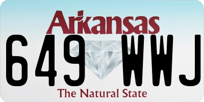 AR license plate 649WWJ