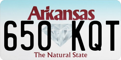 AR license plate 650KQT