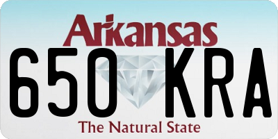AR license plate 650KRA