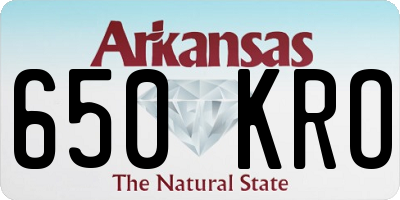 AR license plate 650KRO