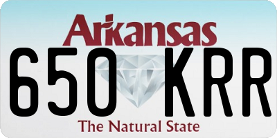AR license plate 650KRR