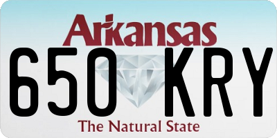 AR license plate 650KRY