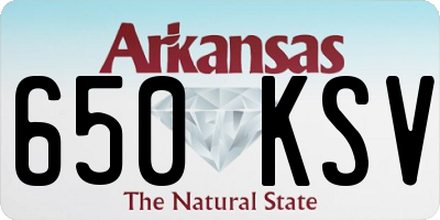 AR license plate 650KSV