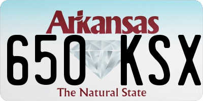 AR license plate 650KSX