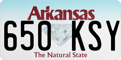 AR license plate 650KSY