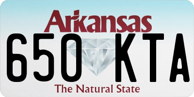 AR license plate 650KTA