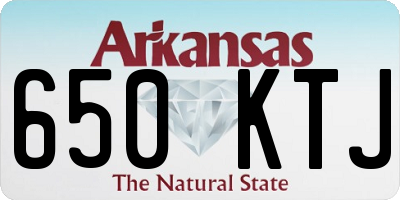 AR license plate 650KTJ