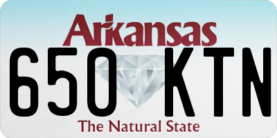 AR license plate 650KTN