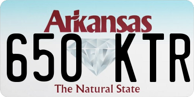 AR license plate 650KTR