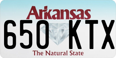 AR license plate 650KTX
