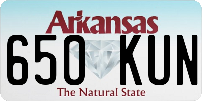 AR license plate 650KUN