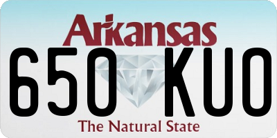 AR license plate 650KUO