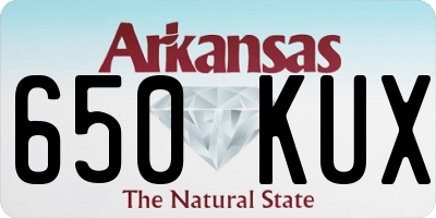 AR license plate 650KUX