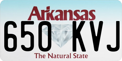 AR license plate 650KVJ