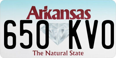 AR license plate 650KVO
