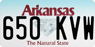 AR license plate 650KVW