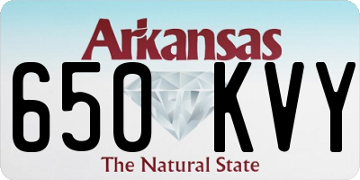 AR license plate 650KVY